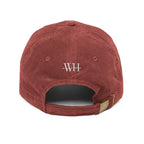 Burgundy | Back | Weekend Heir Corduroy Cap in Burgundy, WH monogram and adjustable strap