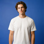 White | Model front | WEEKEND HEIR After Dinner Tee in White, worn, plain front