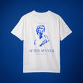 White | Back | WEEKEND HEIR After Dinner Tee in White, studio, the marble bust engraving on the upper back
